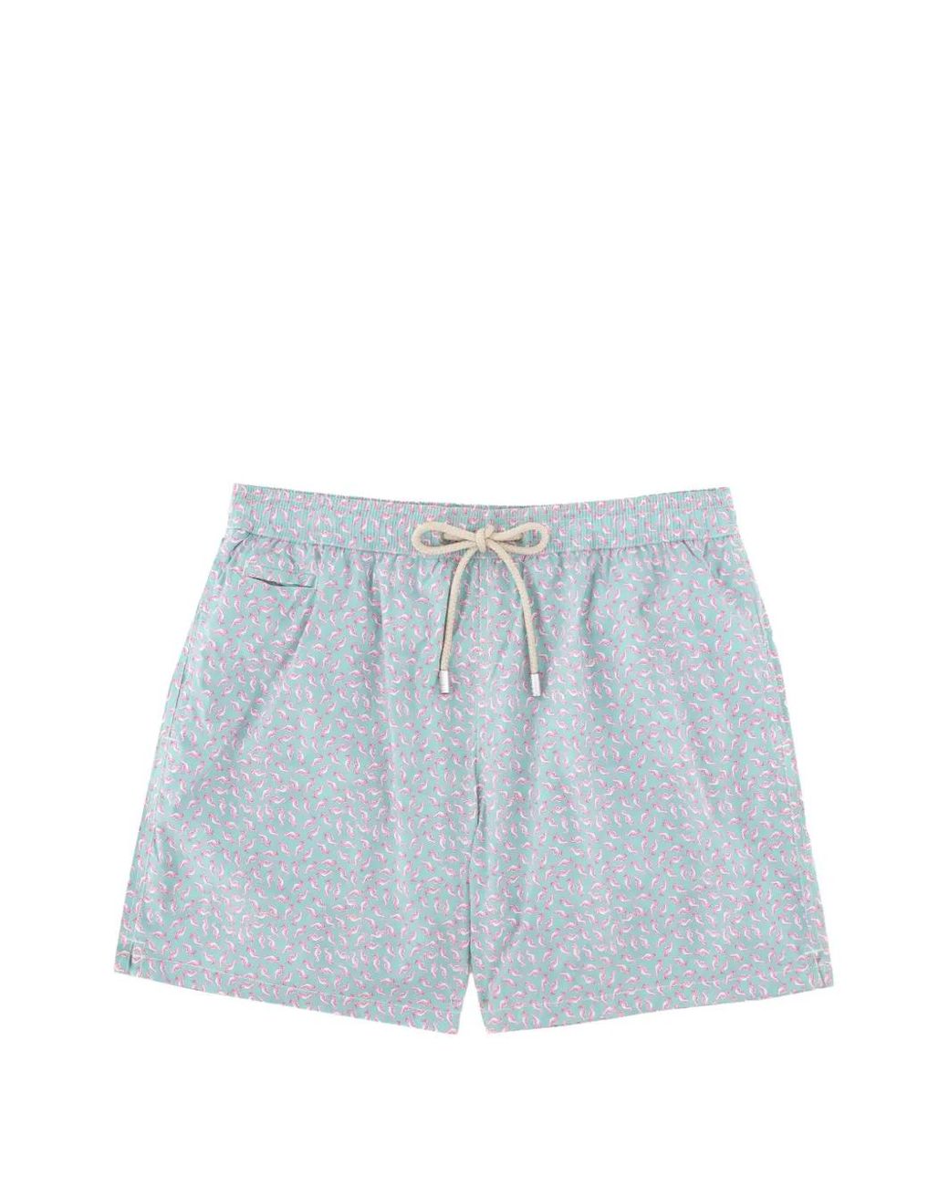 Mc2 Saint Barth Blue Lighting Micro Swim Shorts With All-Over Elephant Print for men