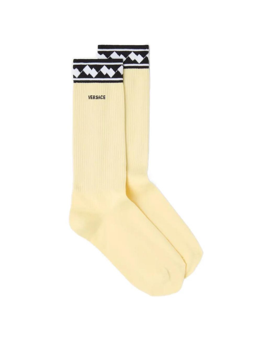 Versace Metallic Logo-Motif Ribbed Socks
