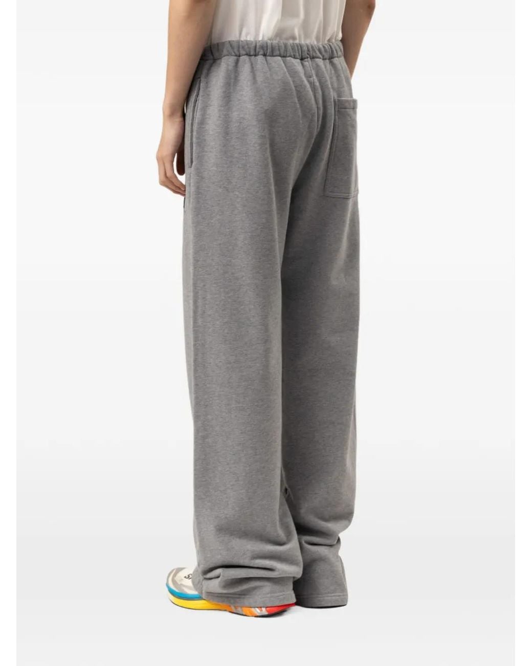 MM6 by Maison Margiela Gray Stallion Logo Track Pants for men