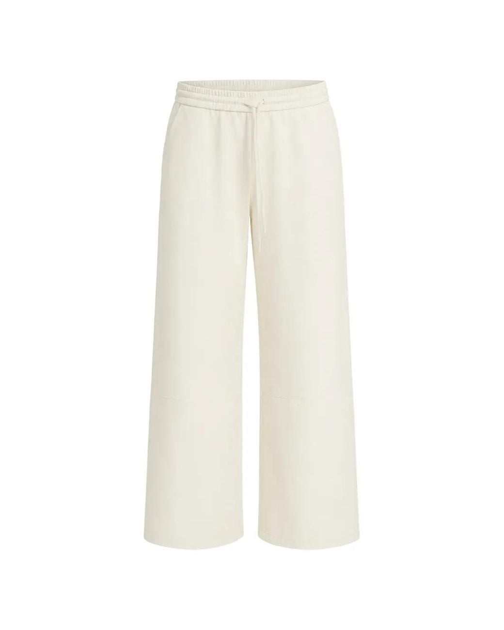 SPRWMN White Pantalon De Jogging À Taille À Lien De Resserrage