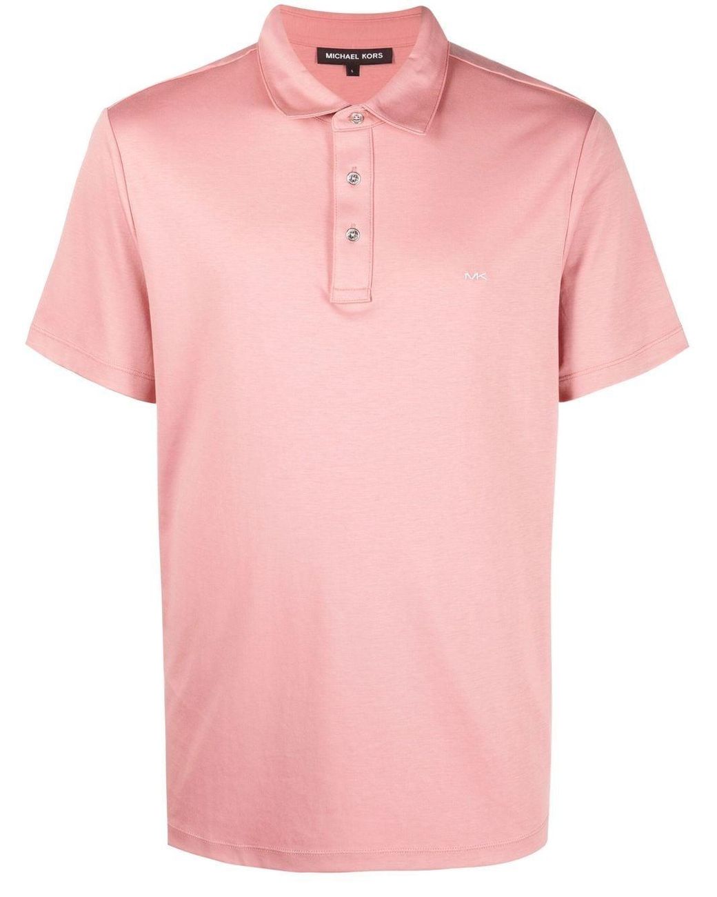 Michael Kors Logo-embroidered Cotton Polo Shirt in Pink for Men | Lyst