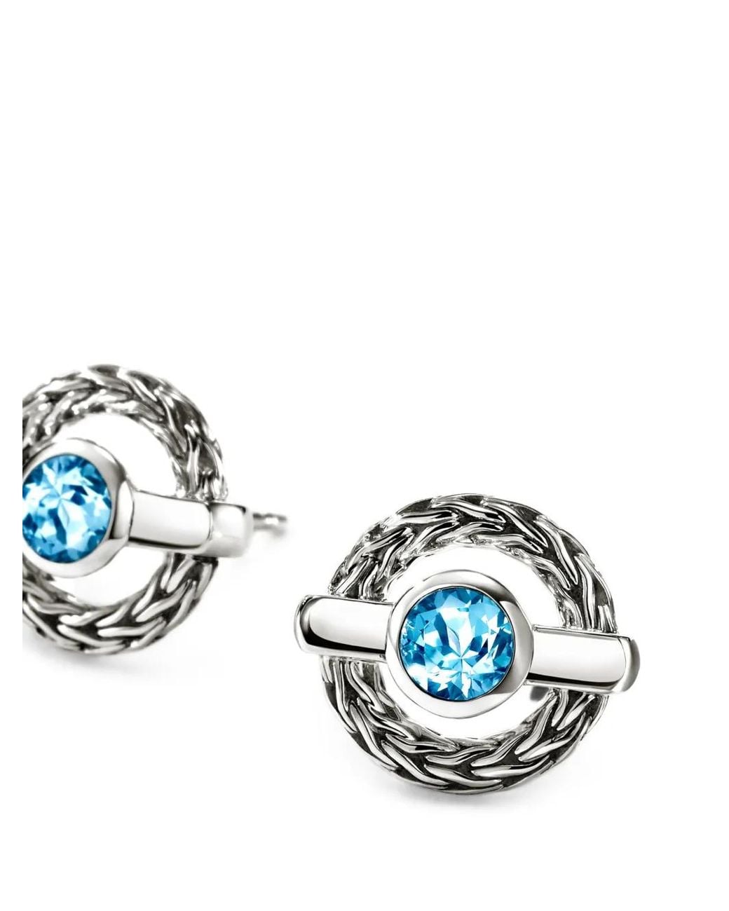 John Hardy White Icon Topaz Earrings