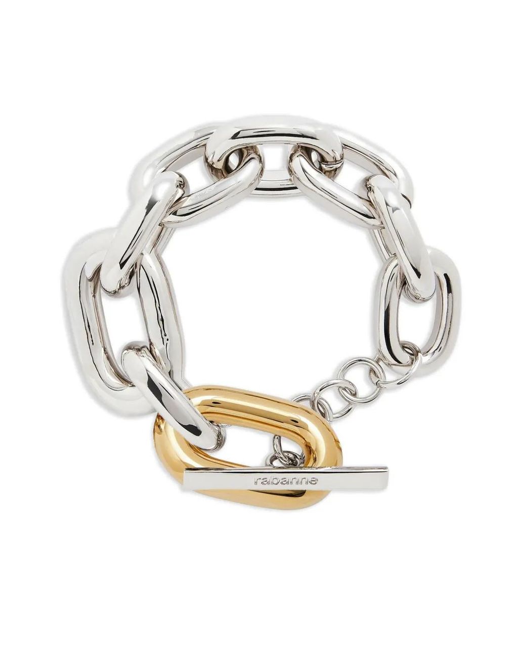 Rabanne Metallic Chain-Link Oval-Link Bracelet