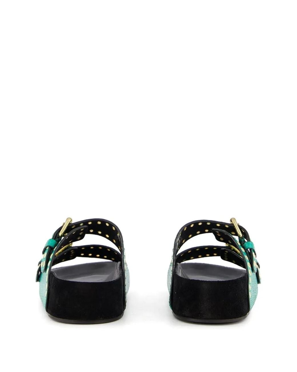 Isabel Marant Green Leather Slides