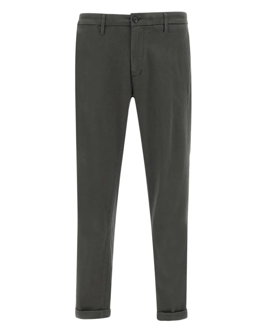 Re-hash Gray Cuffed-Hem Chinos for men