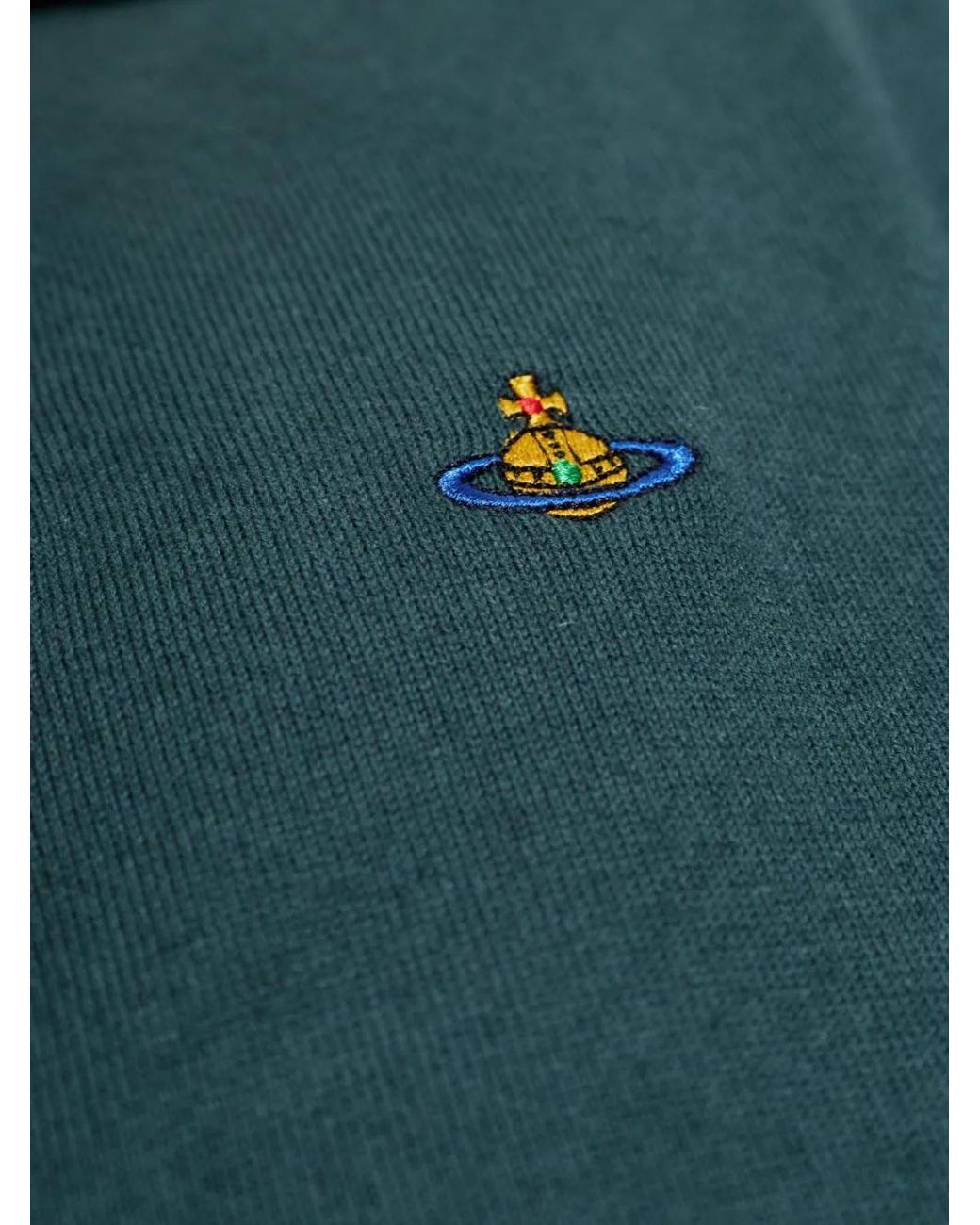Vivienne Westwood Green Cardigan À Motif Orb Brodé for men