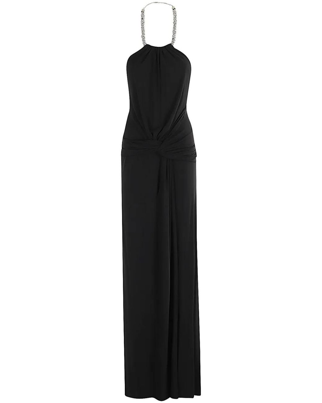 Jonathan Simkhai Black Annabelle Halterneck Gown