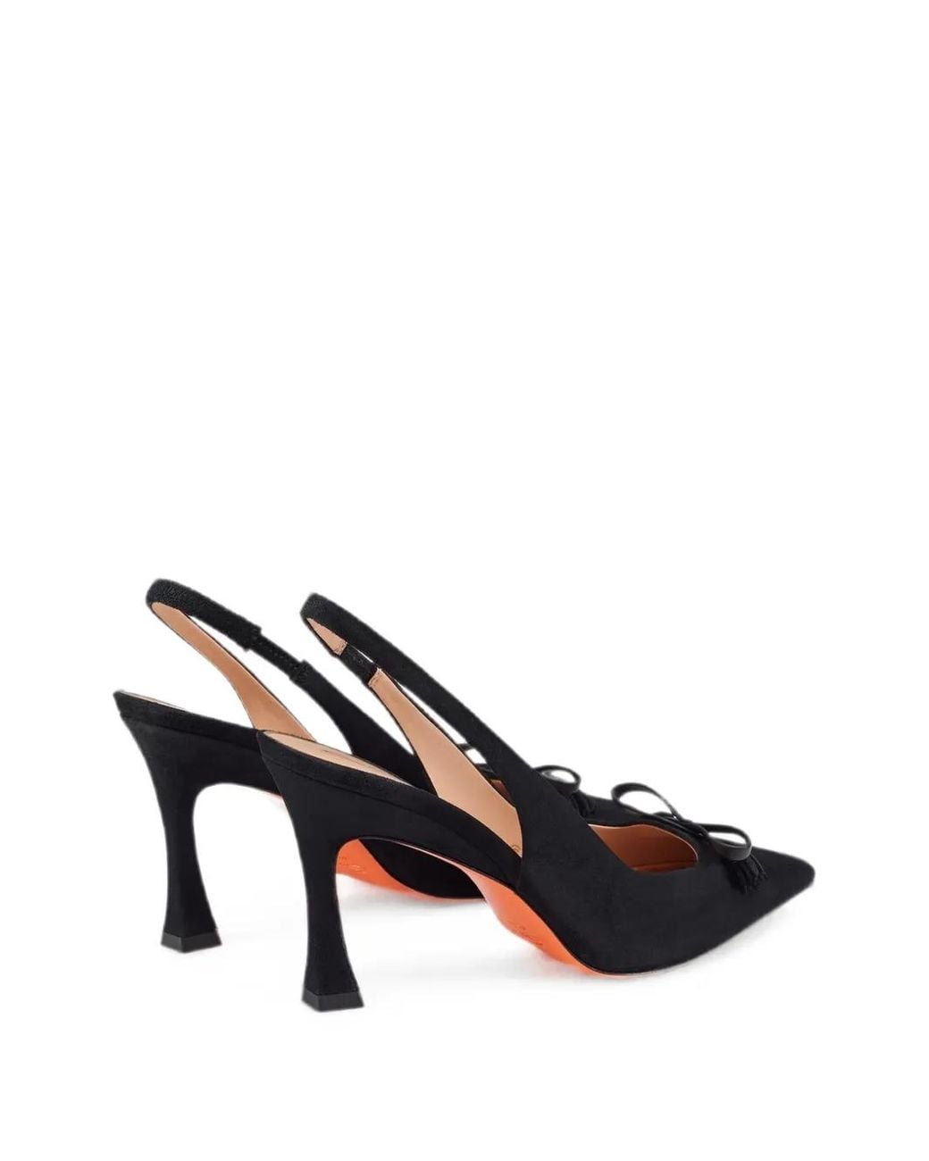 Santoni Black Adri Slingback Pumps