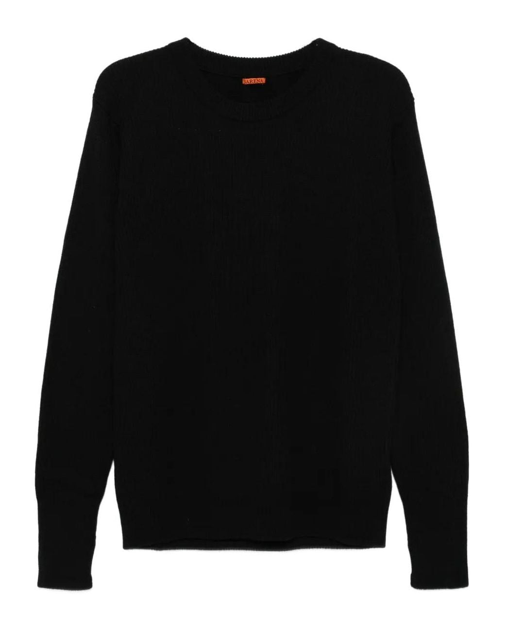 Barena Black Ribbed Wool Sweater for men