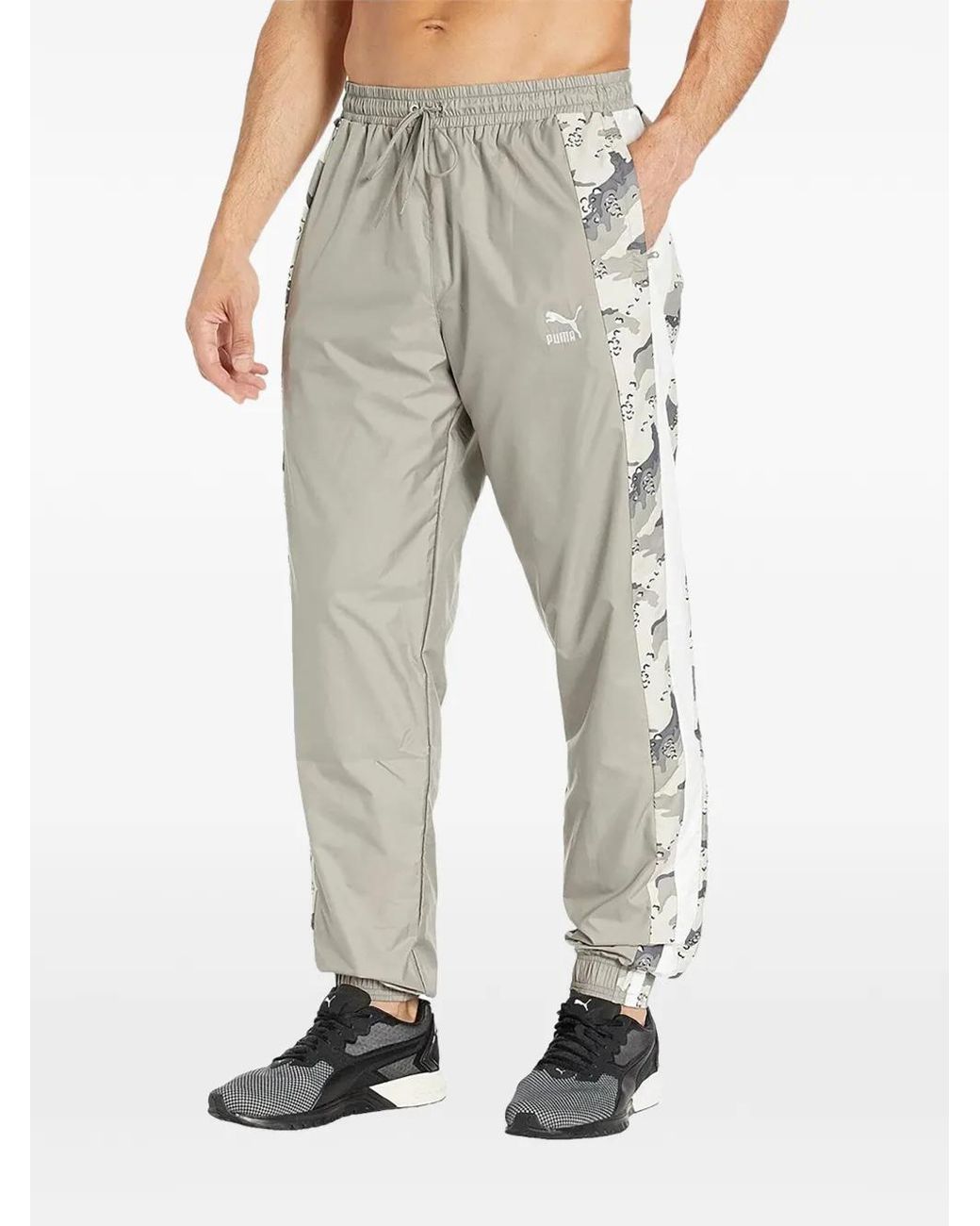 PUMA Gray Wild Pack Woven Track Pants for men