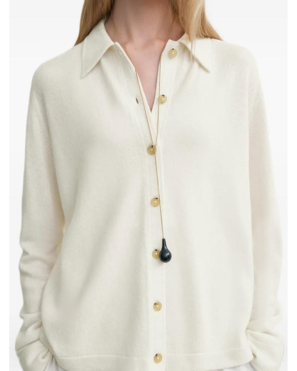 Totême Gray Raglan-Sleeve Cashmere Cardigan
