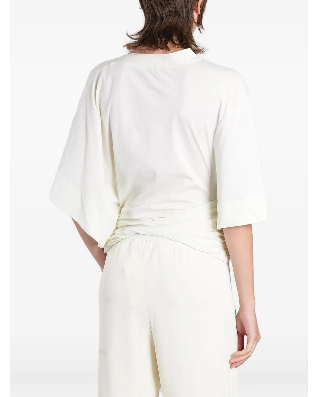 Christopher Esber White Twist-Detail T-Shirt