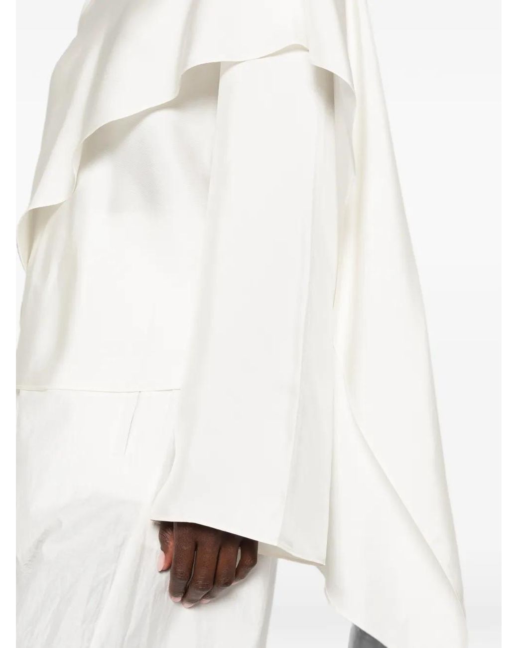 Rohe White Long-Sleeve Layered Blouse