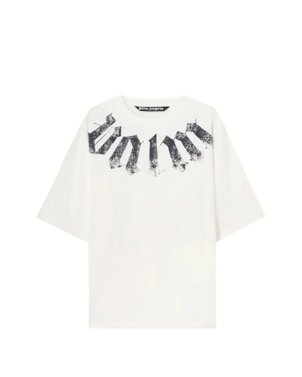 Palm Angels White Logo Cotton T-Shirt for men