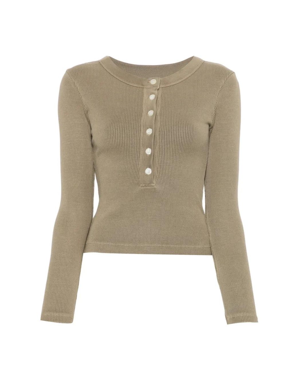 Citizens of Humanity Natural Ribbed-Knit Top