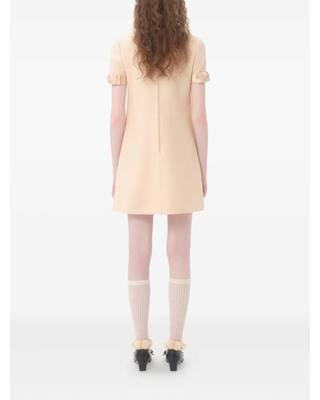 Valentino Garavani Natural Crepe Couture Mini Dress