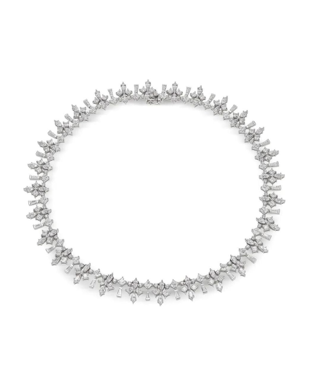 Anabela Chan White 18Kt Diamond Fleur-De-Lys Diamond Necklace