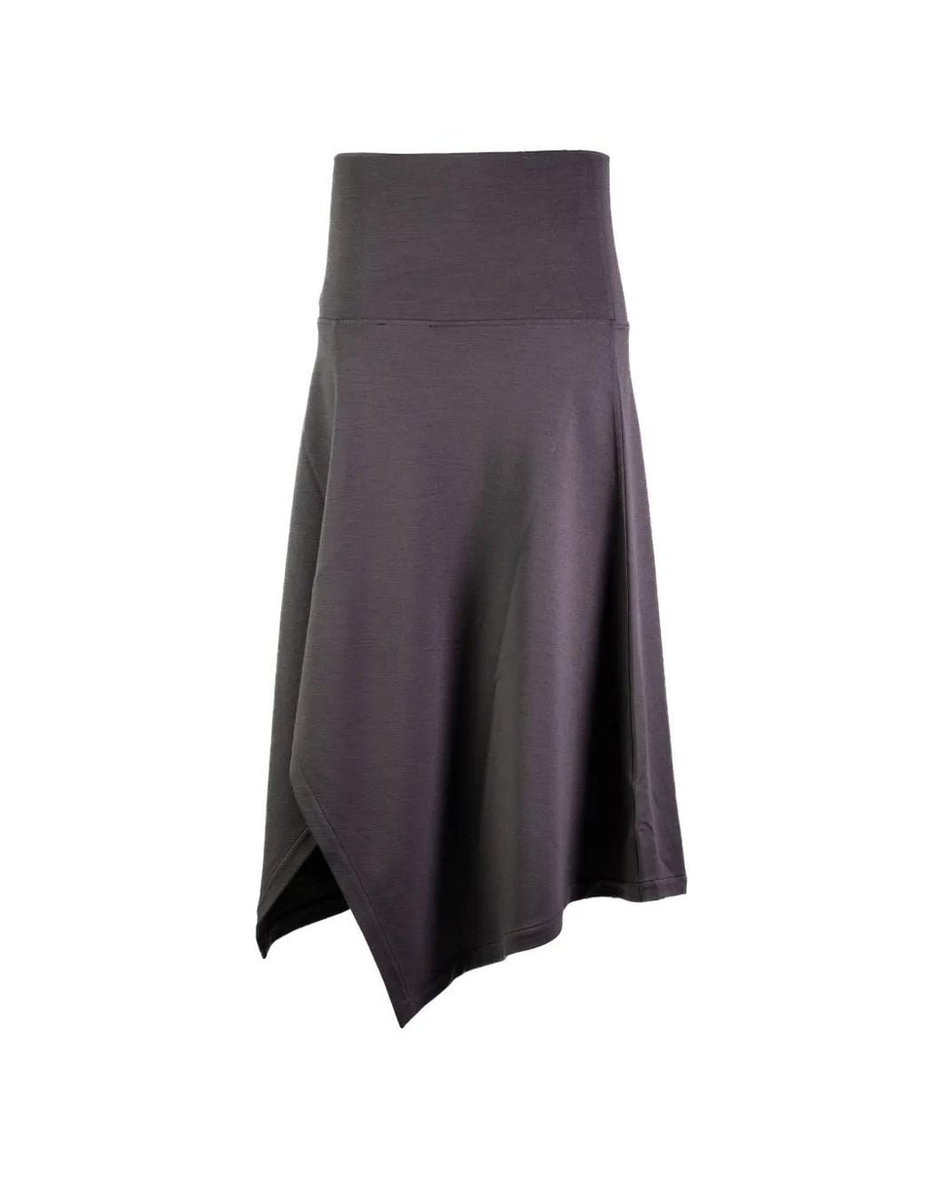 Lemaire Gray Asymmetric-Hem High-Waisted Midi Skirt