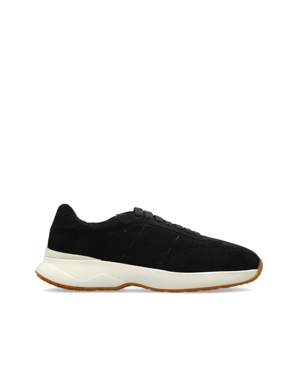 Kiton Black Suede Sports Shoes for men