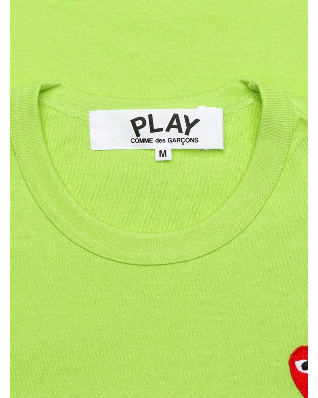 COMME DES GARÇONS PLAY Green Heart Emblem T-Shirt