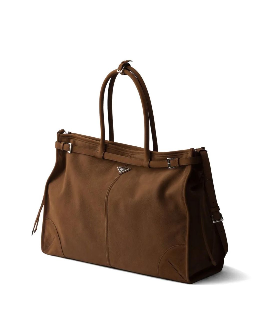 Prada Brown Bonnie Nubuck-Leather Tote Bag for men
