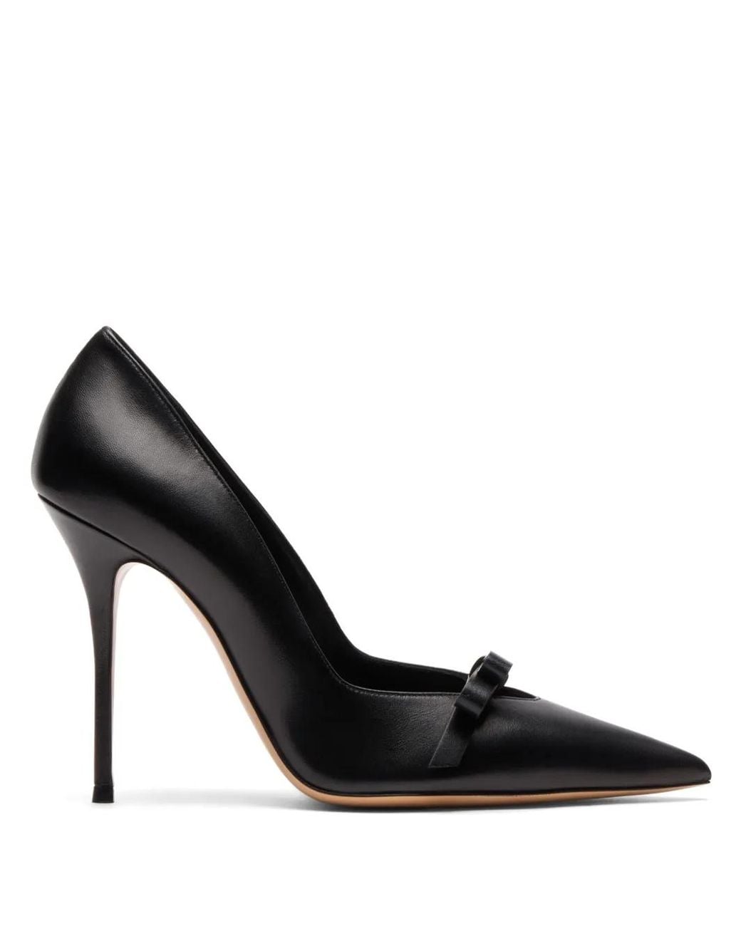 Casadei Black 100Mm Juliet Scarlet Pumps
