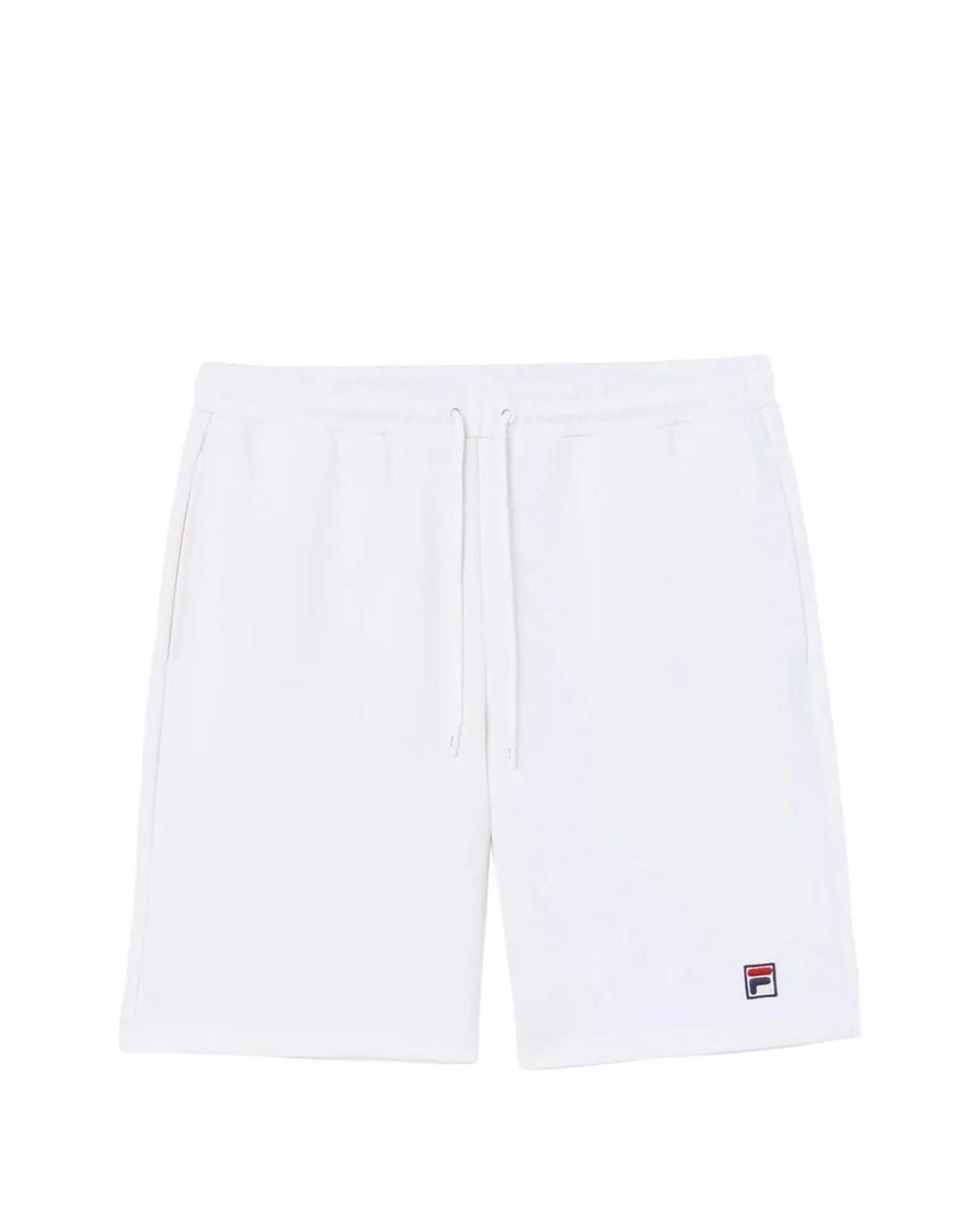 Fila White Dominico Logo-Embroidered Shorts for men