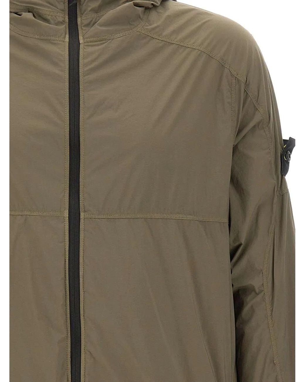 Stone Island Green Q100020 Ultralight Nylon Stretch-Tc Jacket for men