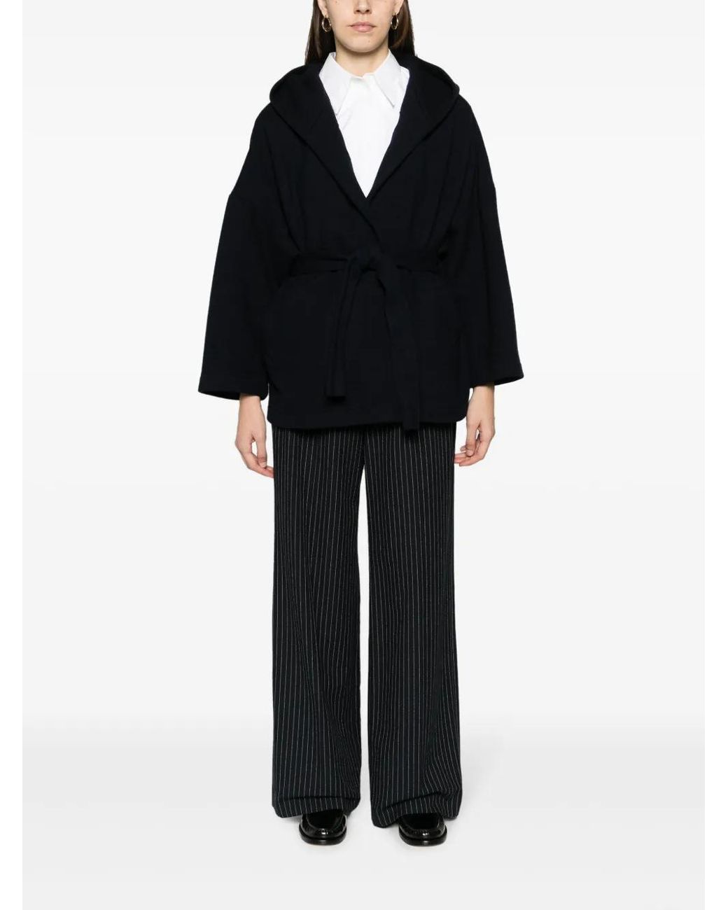 Barena Black Carmela Virgin-Wool Coat