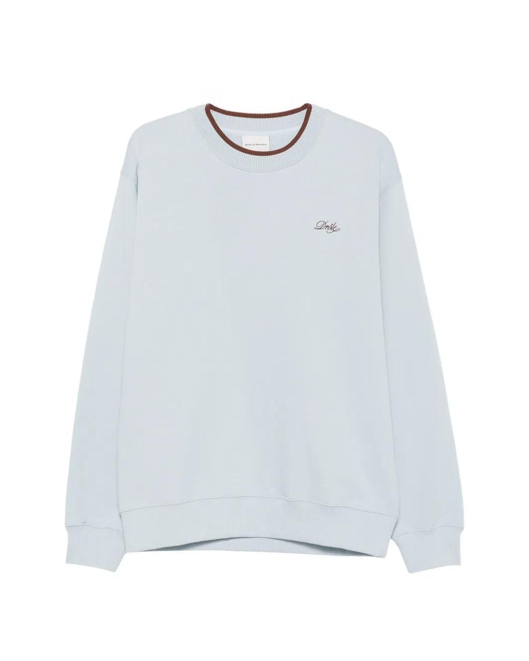 Drole de Monsieur Blue Logo-Embroidered Sweatshirt for men