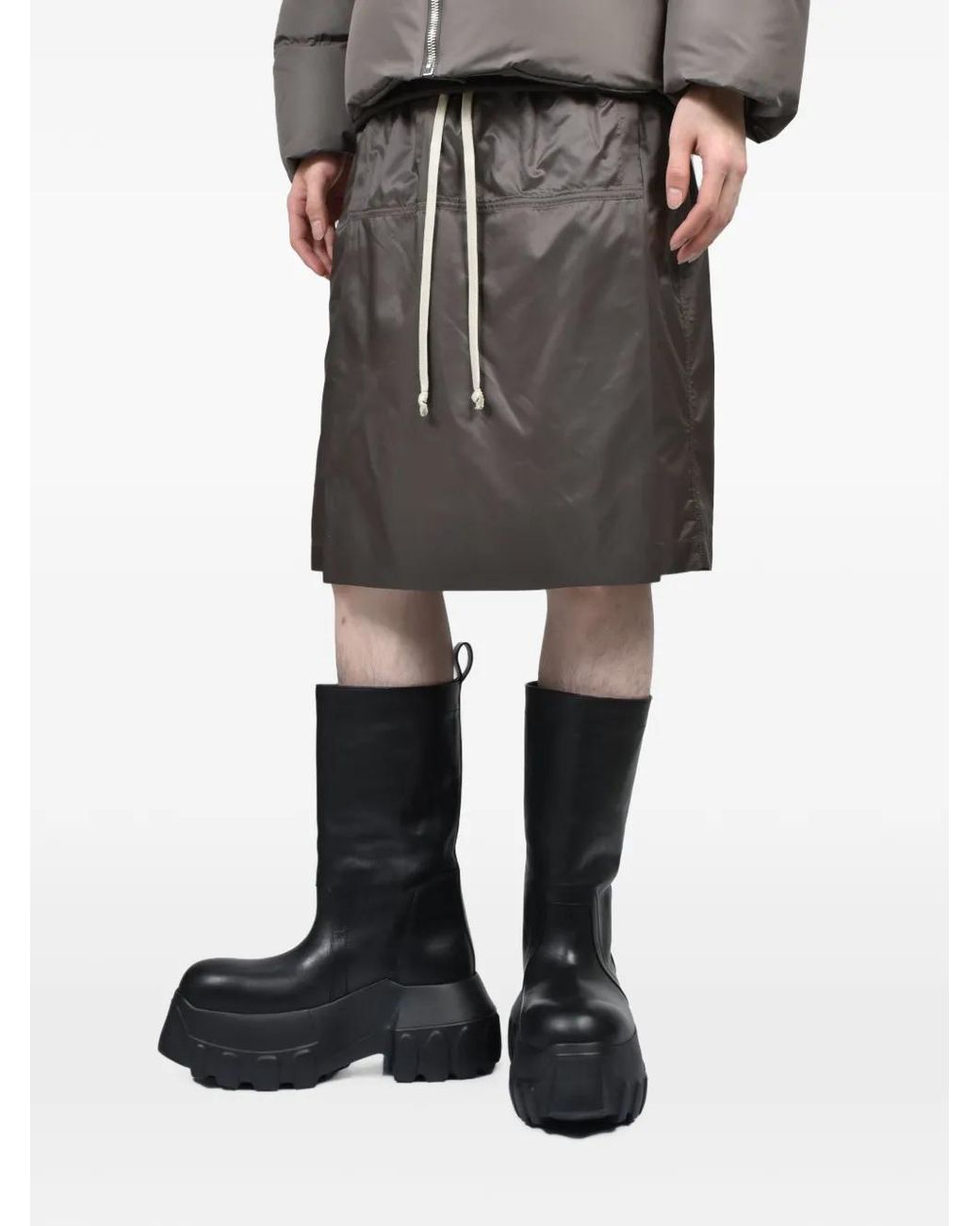 Moncler Black Layered-Detail Kiltshorts Shorts for men