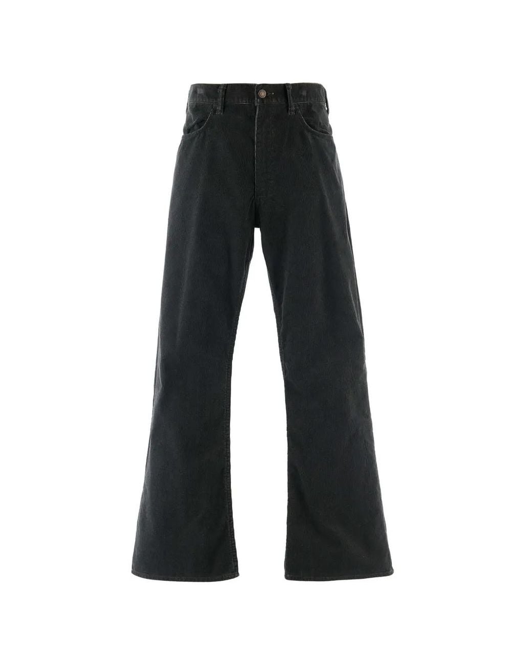 SAINT Mxxxxxx Black Corduroy Flared Trousers for men