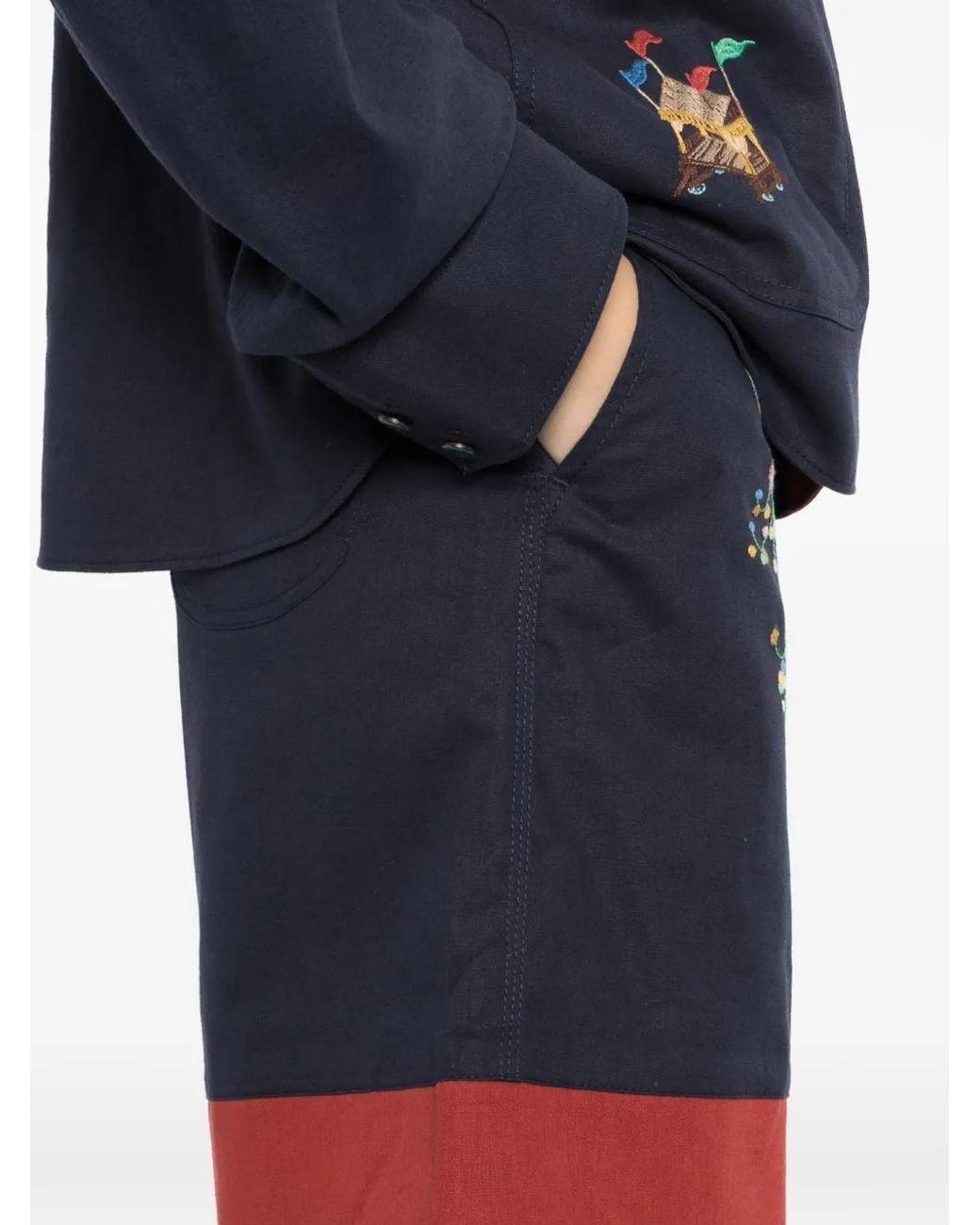 GARCON BY GARCON Blue Embroidered Shorts