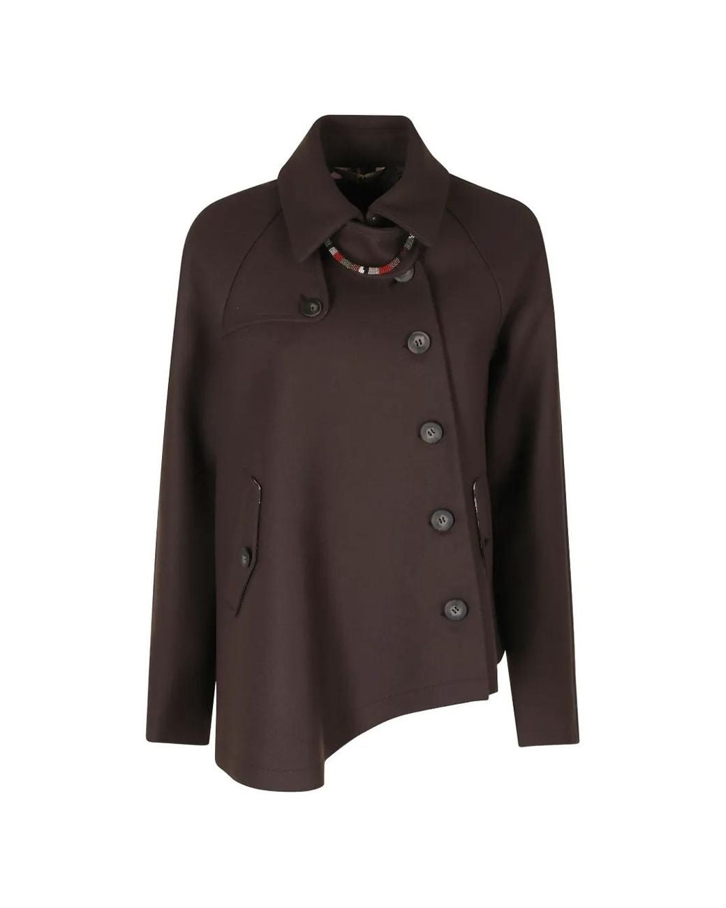 Bazar Deluxe Brown Button-Up Oversized Jacket