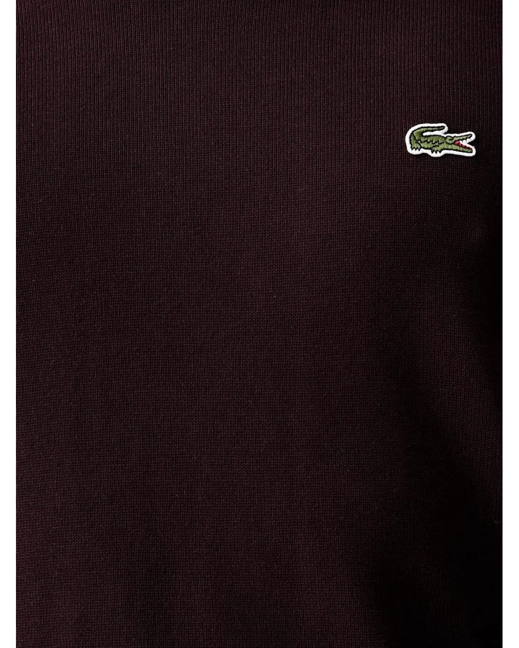 Lacoste Black Logo-Patch Crew-Neck Sweater for men