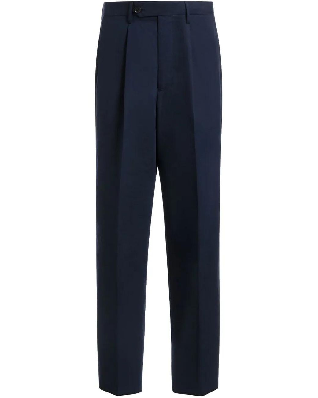 Bally Blue Pleated Trousers for men