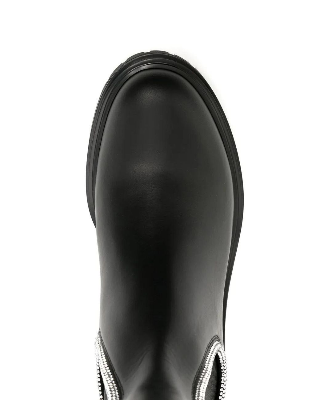 Gianvito Rossi Black Crystal Chester Ankle Boots