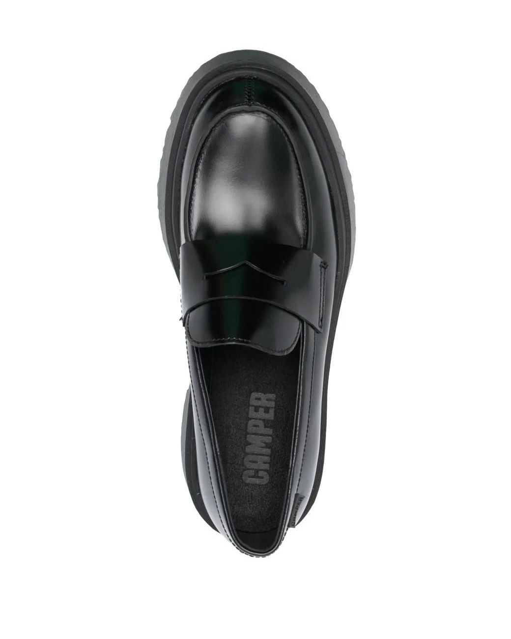 Camper Black Leather Loafers