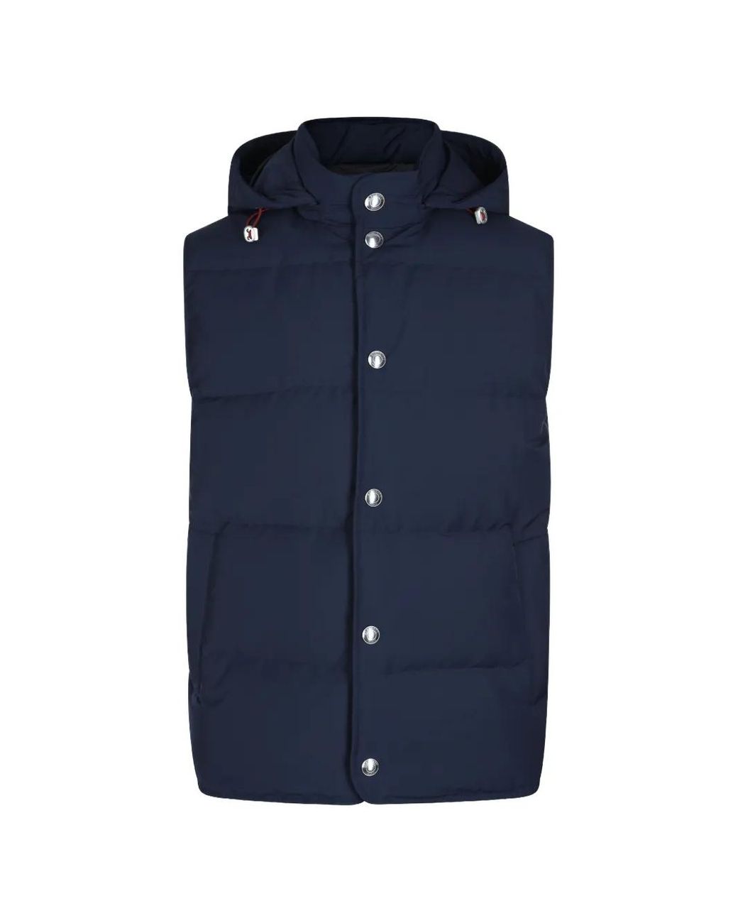 Eleventy Blue Hooded Padded Gilet for men