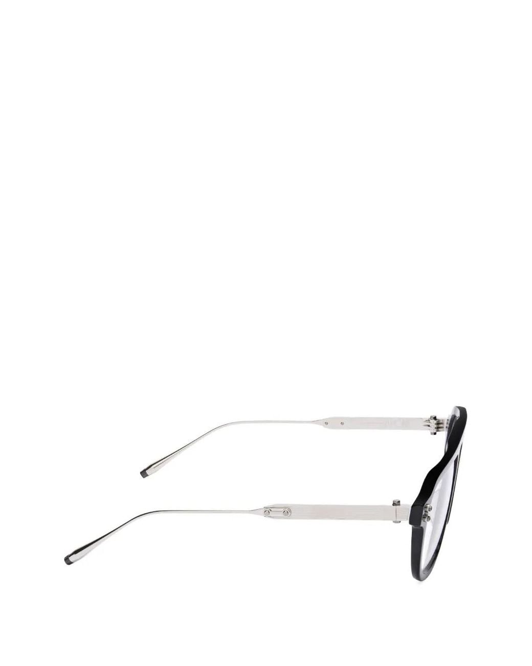 Akoni Black Argo Pilot-Frame Glasses for men