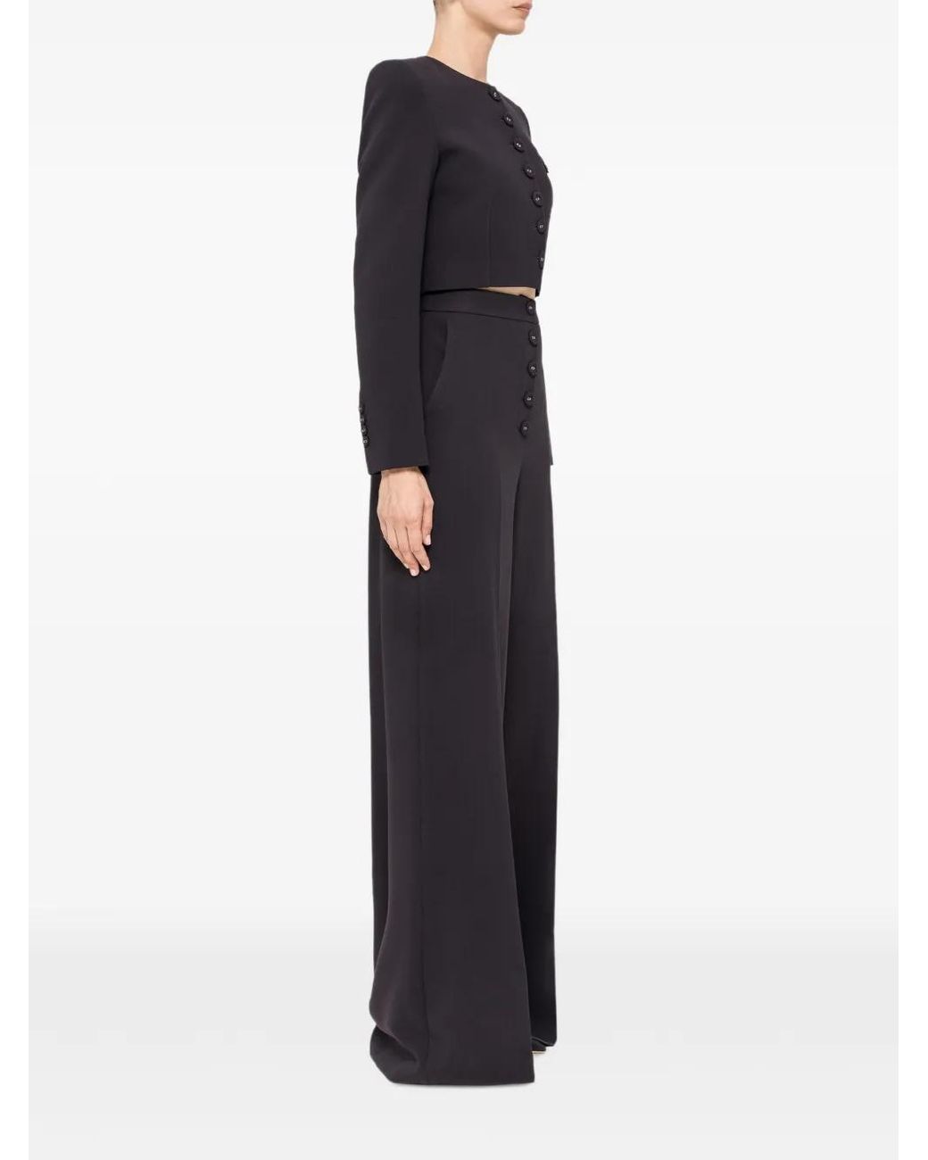 Nissa Blue High-Waist Wide-Leg Pants