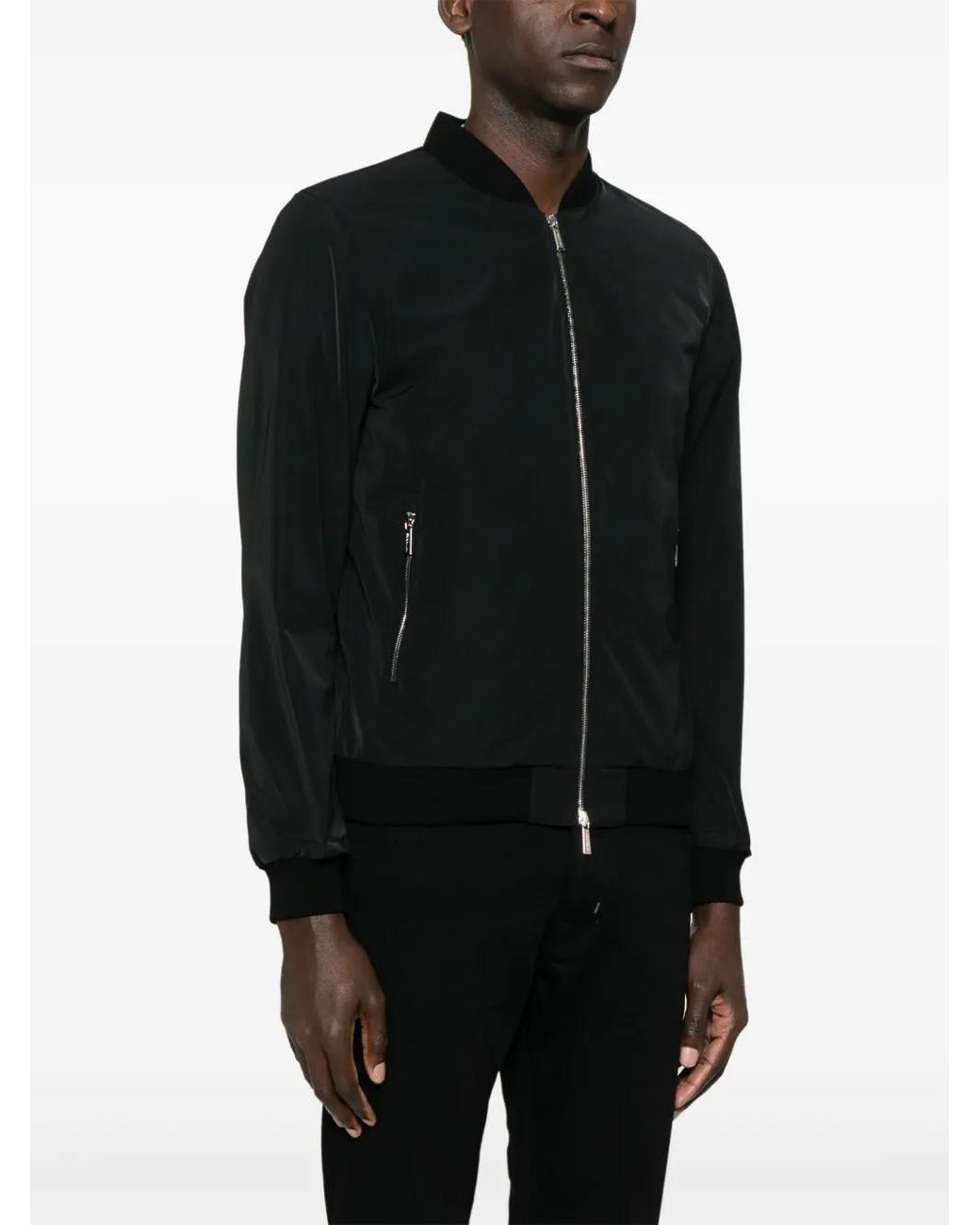 Moorer Black Sorano Bomber Jacket for men