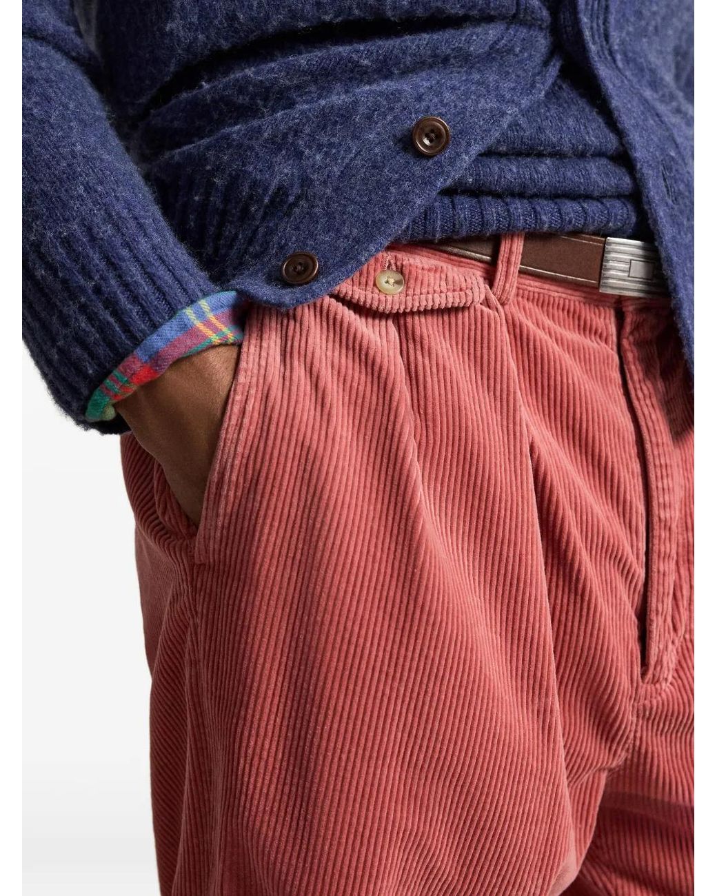Polo Ralph Lauren Red Pantalon Whitman En Velours Côtelé