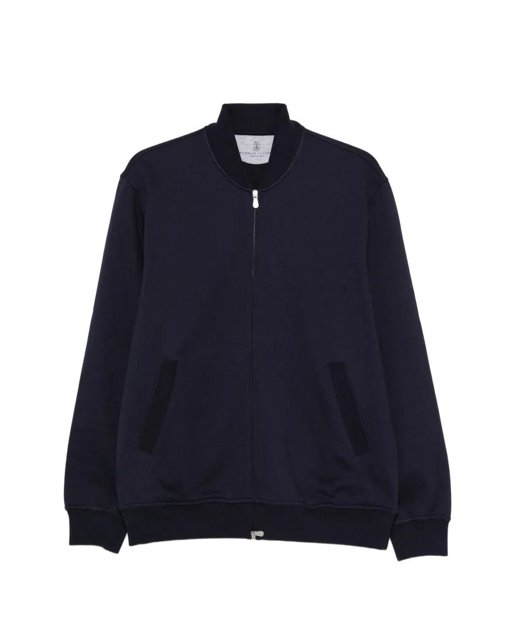Brunello Cucinelli Blue Zip Pockets Knitwear for men