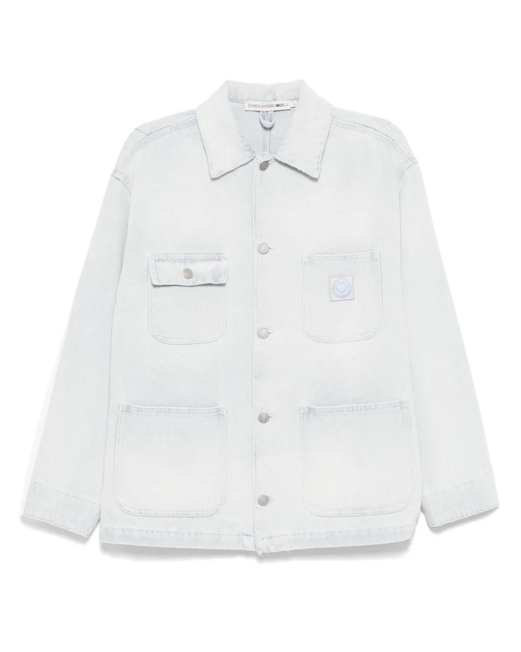 Joshua Sanders White Logo-Patch Denim Jacket for men