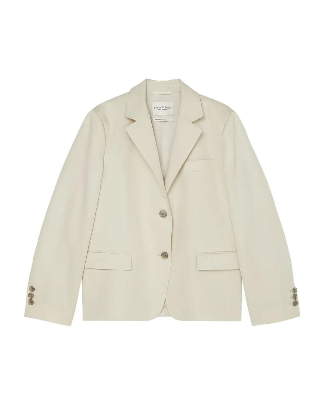 Marc O' Polo White Single-Breasted Blazer