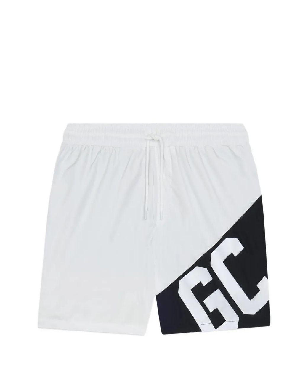 Gcds White Logo-Print Swim Shorts for men