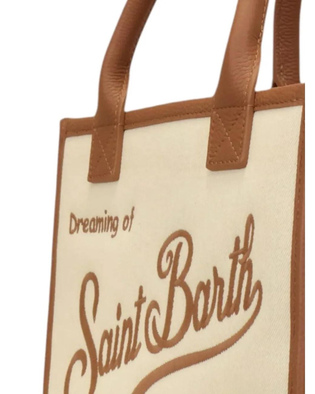Mc2 Saint Barth Natural Sac Porté Épaule À Logo Brodé