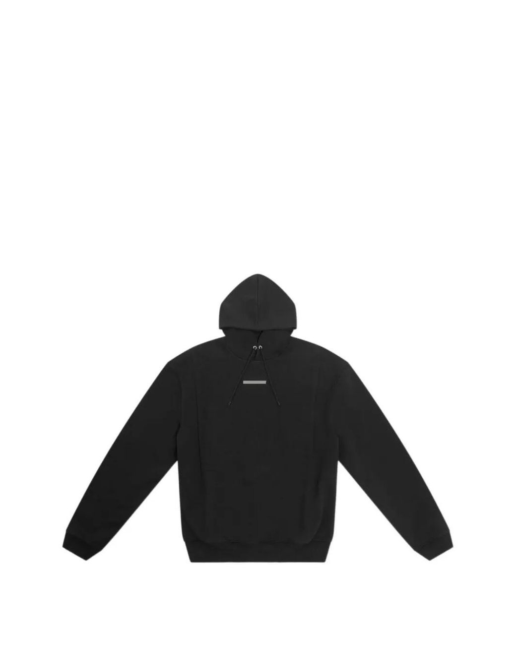 HELIOT EMIL Black Logo-Plaque Drawstring Hoodie for men