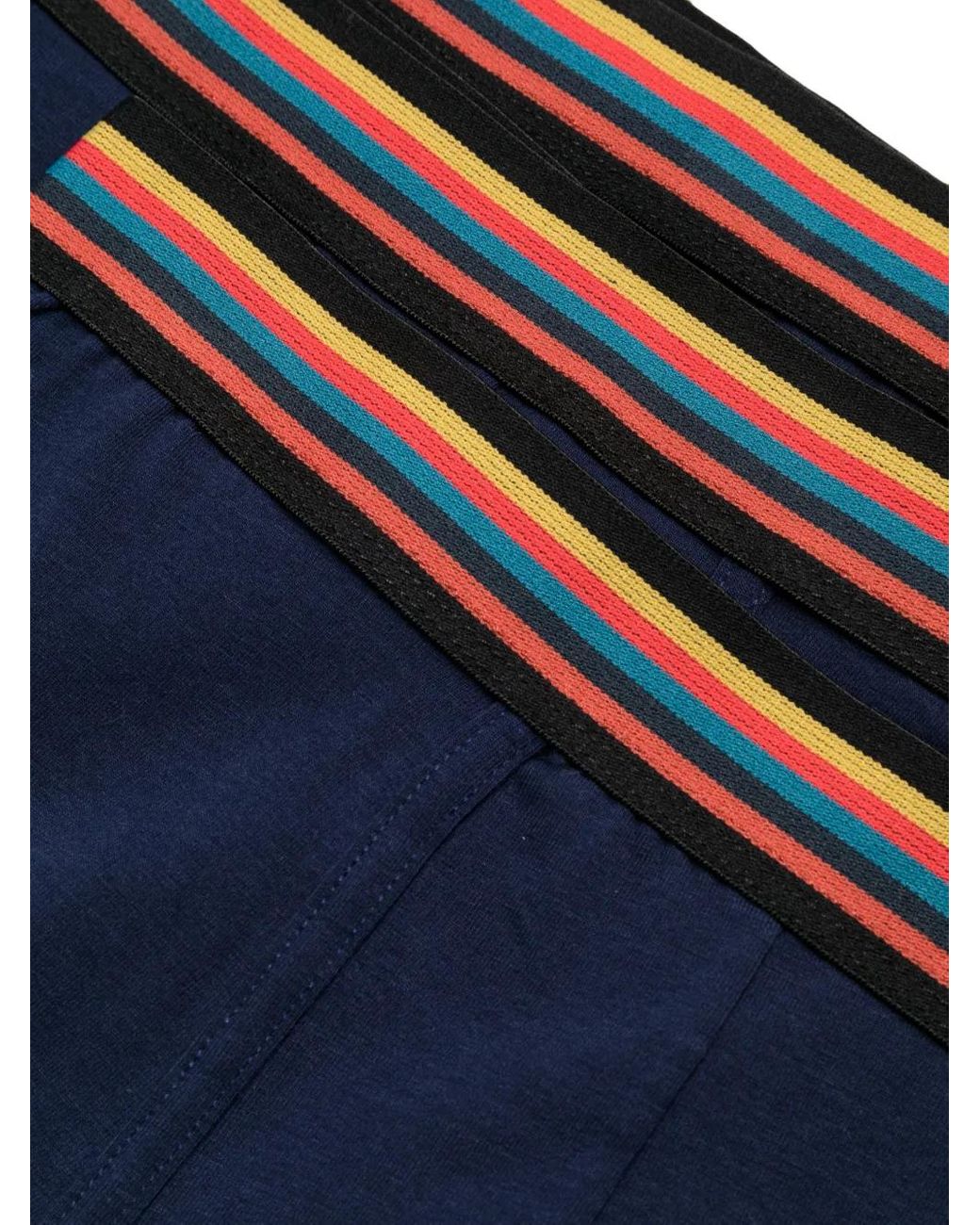 Paul Smith Blue Stripe-Detailing Cotton Boxers (Pack Of Three) for men